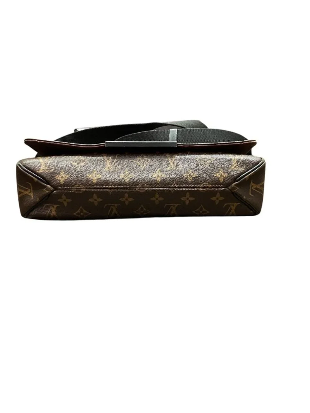 Louis Vuitton Division MM Monogram Macassar Shoulder Bag Canvas